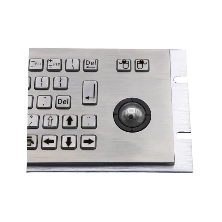 RUGGED RKB-8630 Stainless Steel Industrial Keyboard With Trackball - Image 2