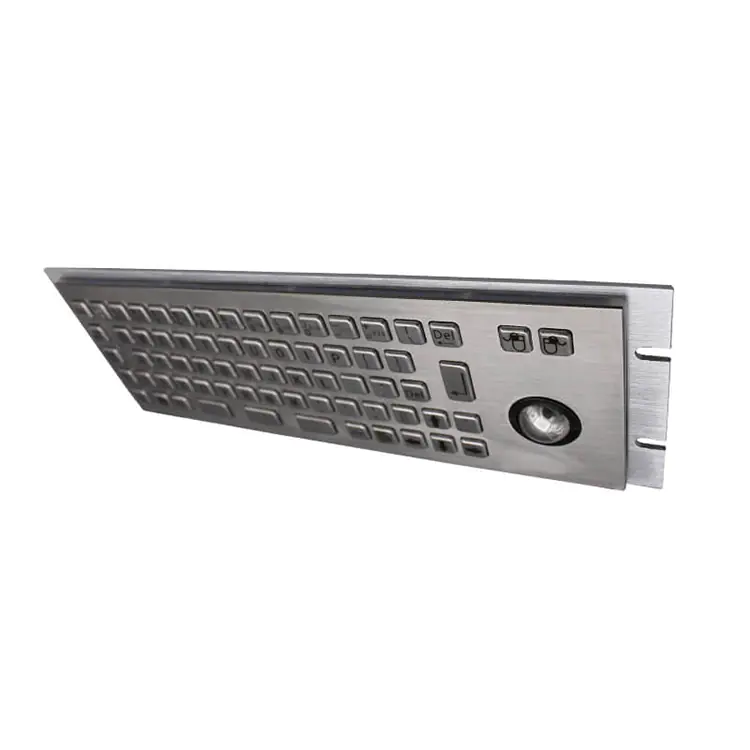 RUGGED RKB-8630 Stainless Steel Industrial Keyboard With Trackball - Image 3