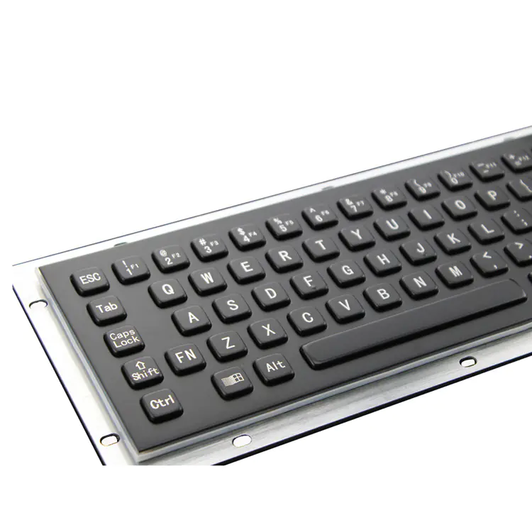 RUGGED RKB-D-8602B Black Stainless Steel Keyboard with Trackball - Image 5