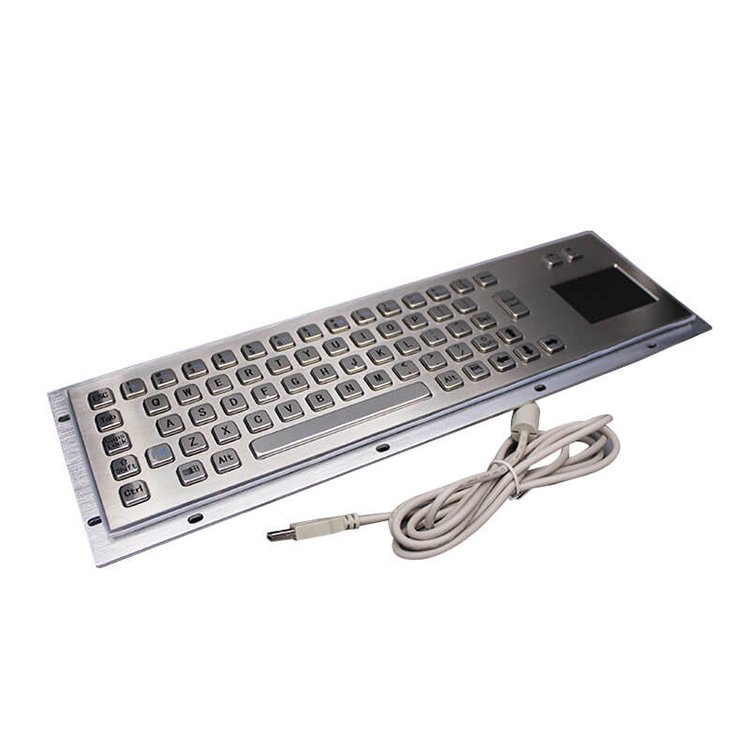RUGGED RKB-D-8607 Panel Mount Kiosk Keyboard With Touchpad - Image 3