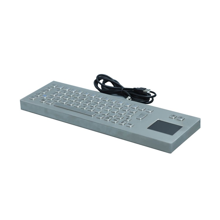 RUGGED RKB-D-8608-DESK Compact Desktop Stainless Steel Keyboard with Touchpad - Image 2