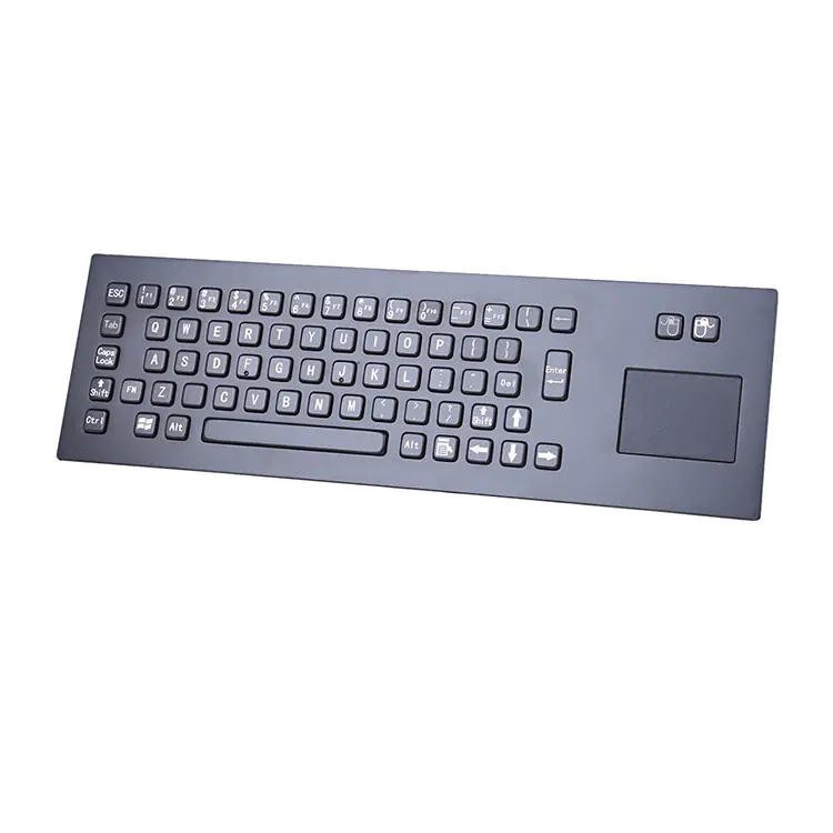RUGGED RKB-D-8608B Black Stainless Steel Keyboard With Touchpad - Image 3