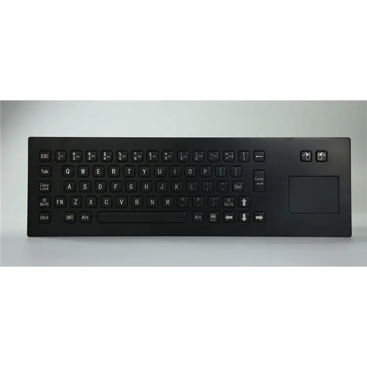 RUGGED RKB-D-8608B Black Stainless Steel Keyboard With Touchpad - Image 5