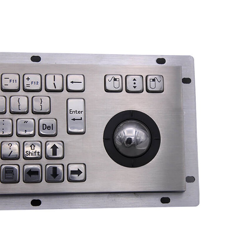 RUGGED RKB-D-8635G Stainless Steel Keyboard With Trackball - Image 3
