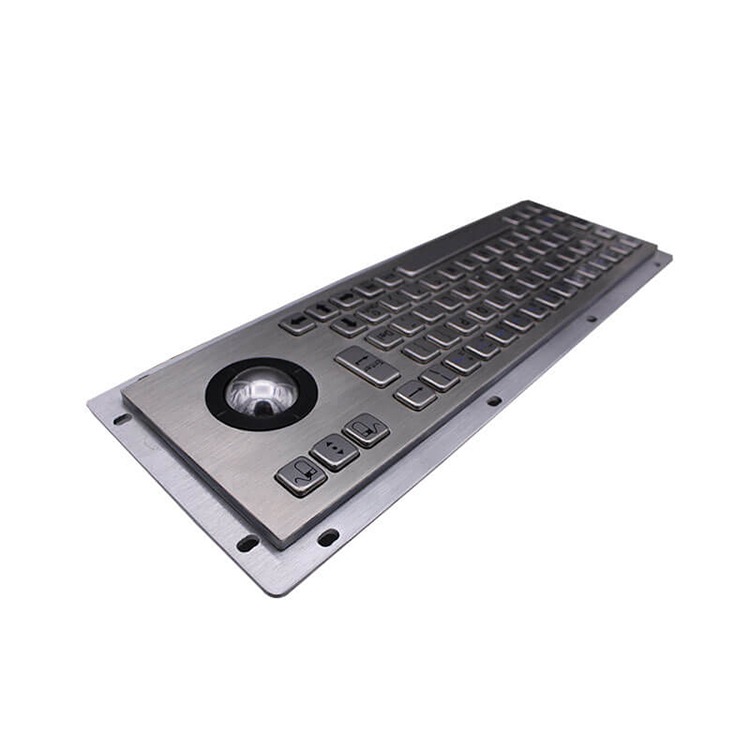 RUGGED RKB-D-8635G Stainless Steel Keyboard With Trackball - Image 4