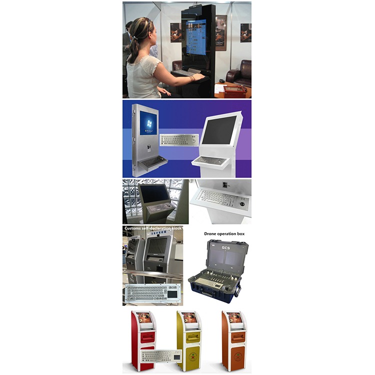 RUGGED RKB-D-8635G Stainless Steel Keyboard With Trackball - Image 7