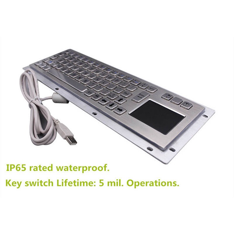 RUGGED RKB-D-8635T Stainless Steel Keyboard With Touchpad - Image 6