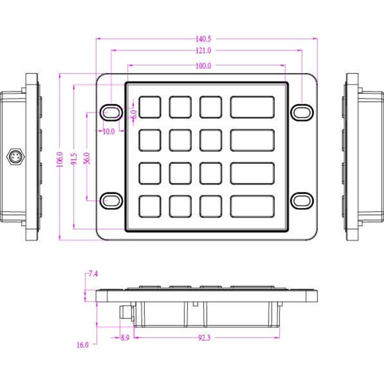 RUGGED RKP-WP-SS-LED Backlit Stainless Steel Keypad - Image 2