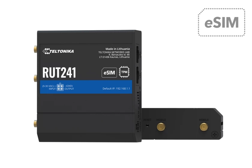 RUT241 eSIM™ Teltonika Industrial 4G eSIM Router